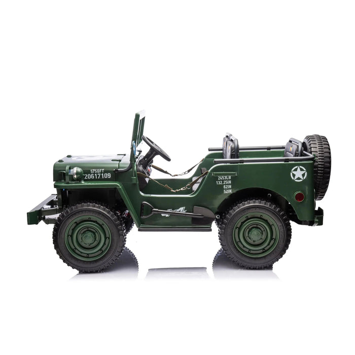 Freddo Toys 24V Freddo Military Willy Truck 3 Seater Electric Ride on FR9779