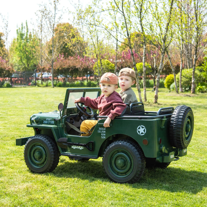 Freddo Toys 24V Freddo Military Willy Truck 3 Seater Electric Ride on FR9779