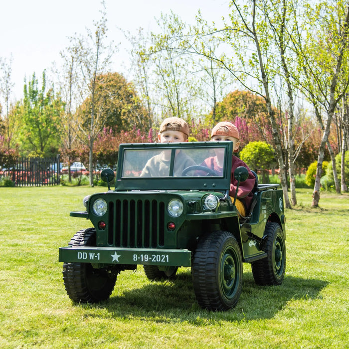 Freddo Toys 24V Freddo Military Willy Truck 3 Seater Electric Ride on FR9779