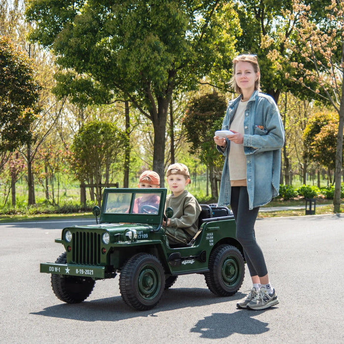 Freddo Toys 24V Freddo Military Willy Truck 3 Seater Electric Ride on FR9779