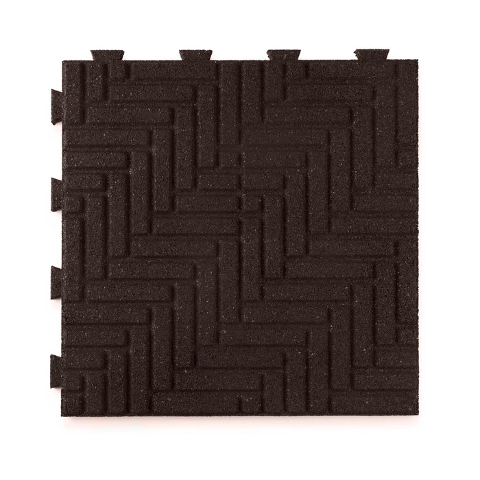 IMC Outdoor Living GroundSmart 16” x 16” Smartloc Herringbone Rubber Pavers