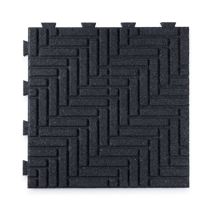 IMC Outdoor Living GroundSmart 16” x 16” Smartloc Herringbone Rubber Pavers