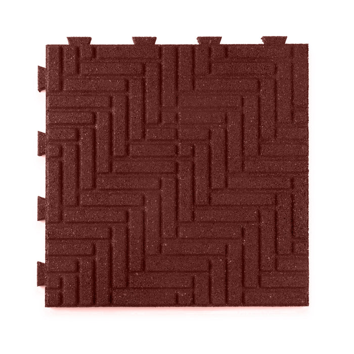 IMC Outdoor Living GroundSmart 16” x 16” Smartloc Herringbone Rubber Pavers