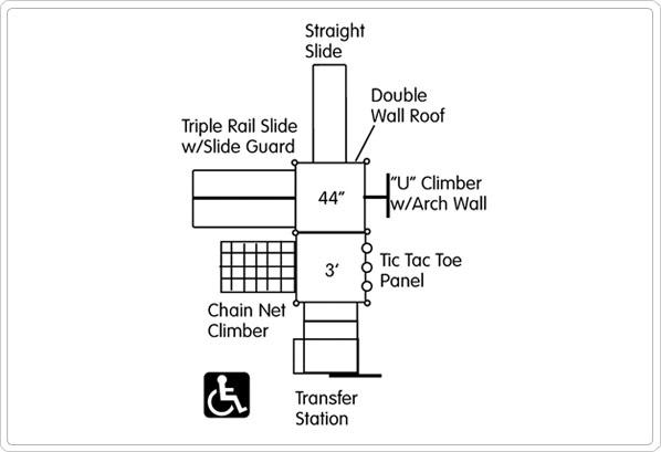 SportsPlay Model Mallory and Miss Mallory Modular Playground 911-220B, 911-120B