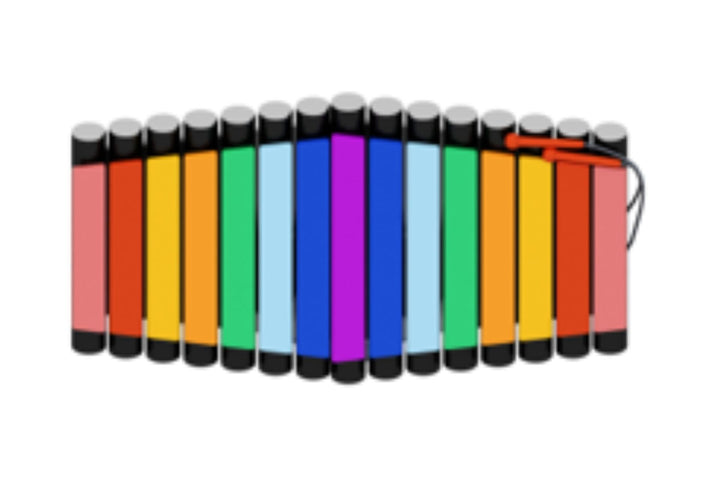 Wisdom Split Rainbow Xylophone 72-22002