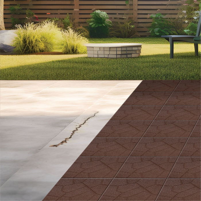 IMC Outdoor Living GroundSmart 16” x 16” Smartloc Stone Rubber Pavers