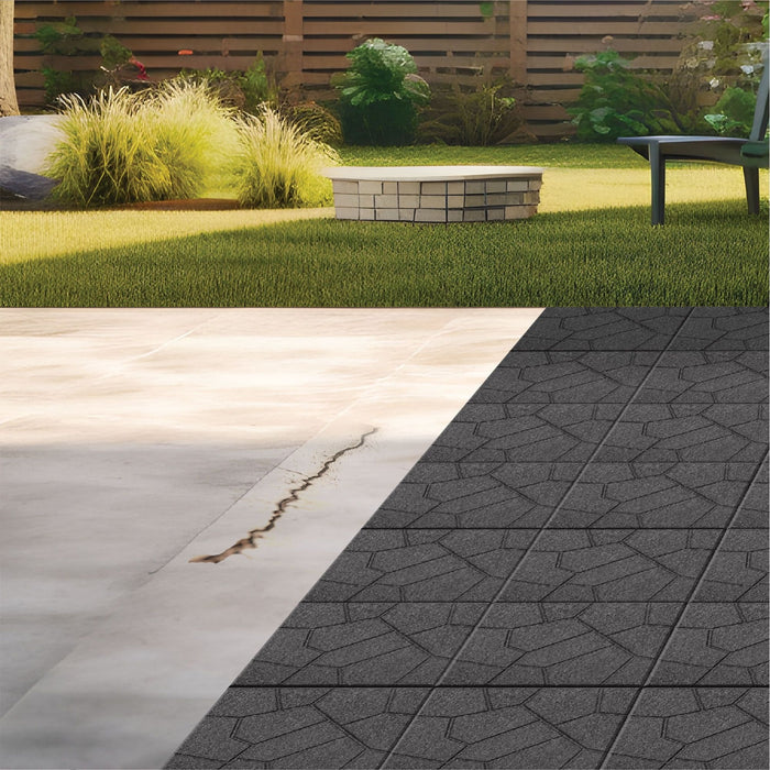 IMC Outdoor Living GroundSmart 16” x 16” Smartloc Stone Rubber Pavers