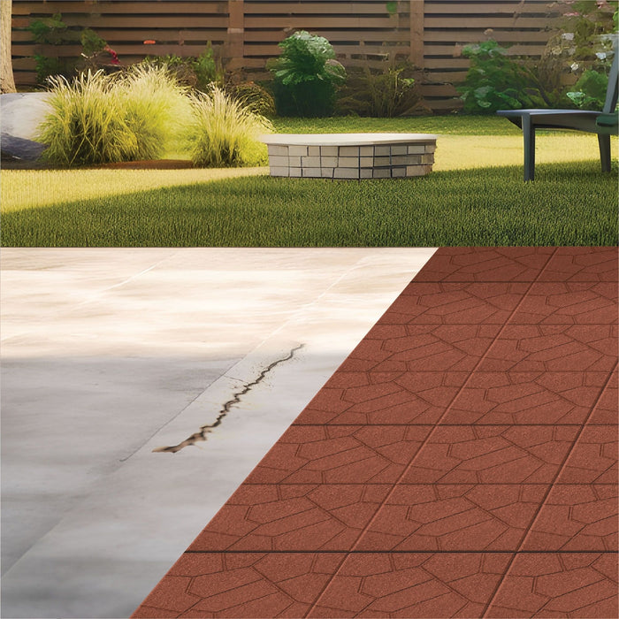 IMC Outdoor Living GroundSmart 16” x 16” Smartloc Stone Rubber Pavers