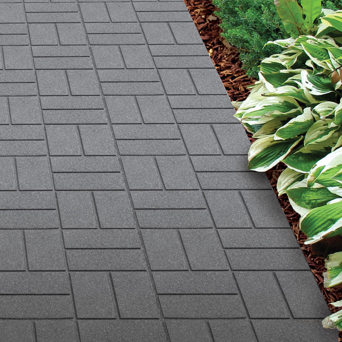 IMC Outdoor Living GroundSmart 16” x 16” Smartloc Brickface Rubber Pavers