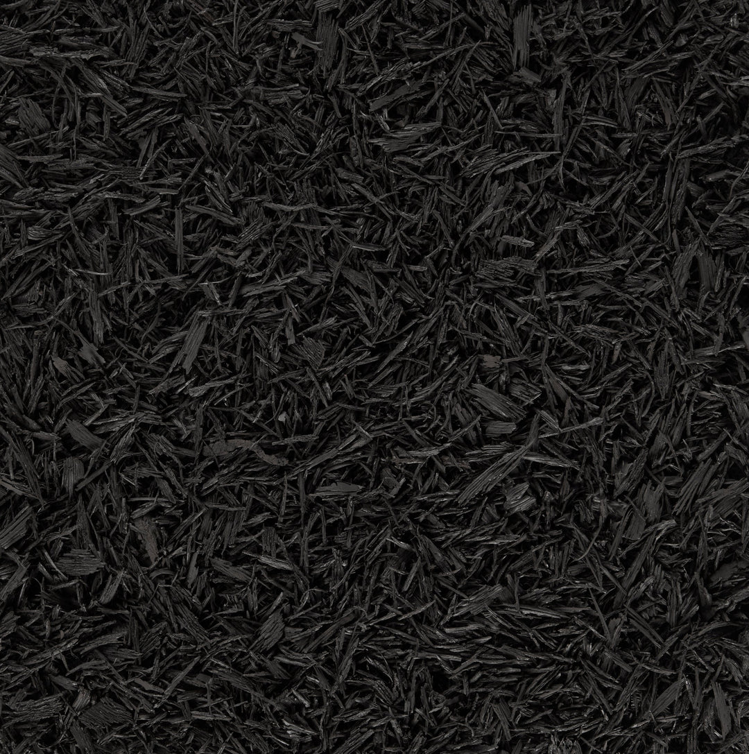 Rubber Mulch Shredded Rubber Mulch | Painted Black