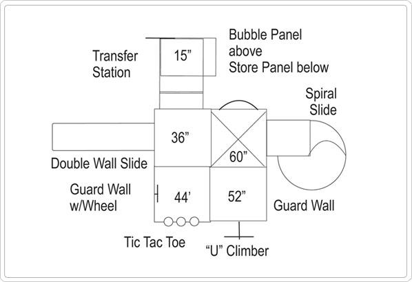 SportsPlay Model Zack and Zack Jr Modular Playground 911-231B, 911-131B