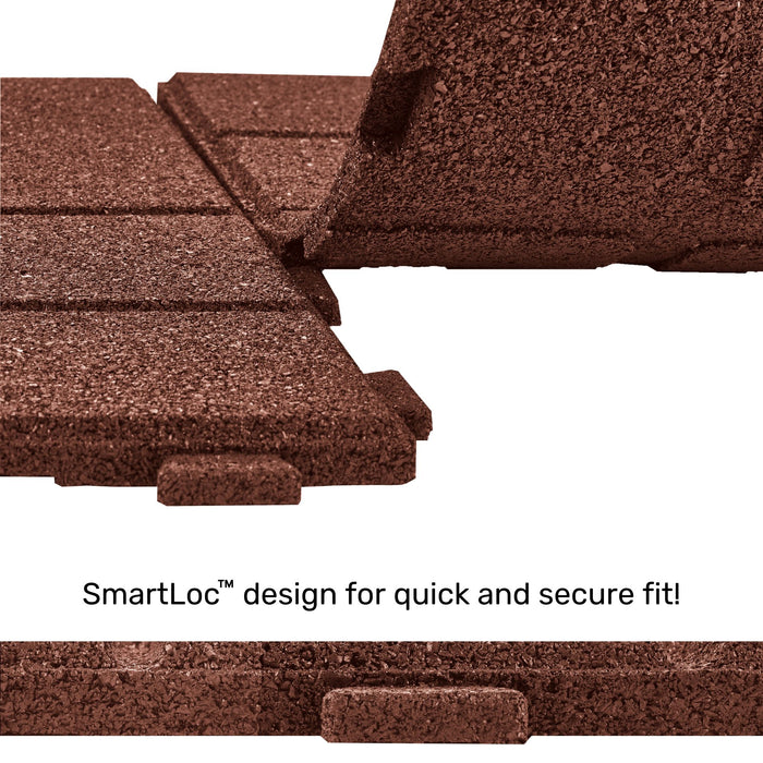 IMC Outdoor Living GroundSmart 16” x 16” Smartloc Brickface Rubber Pavers