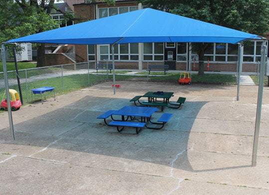 SportsPlay Pyramid Shade Structure with 4 Posts (20' x 12') 901-091G