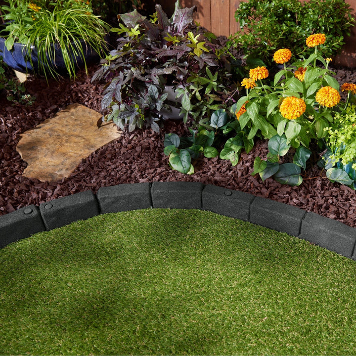 Rubber Mulch Cobblestone SmartLoc Rubber Border DCCSE4