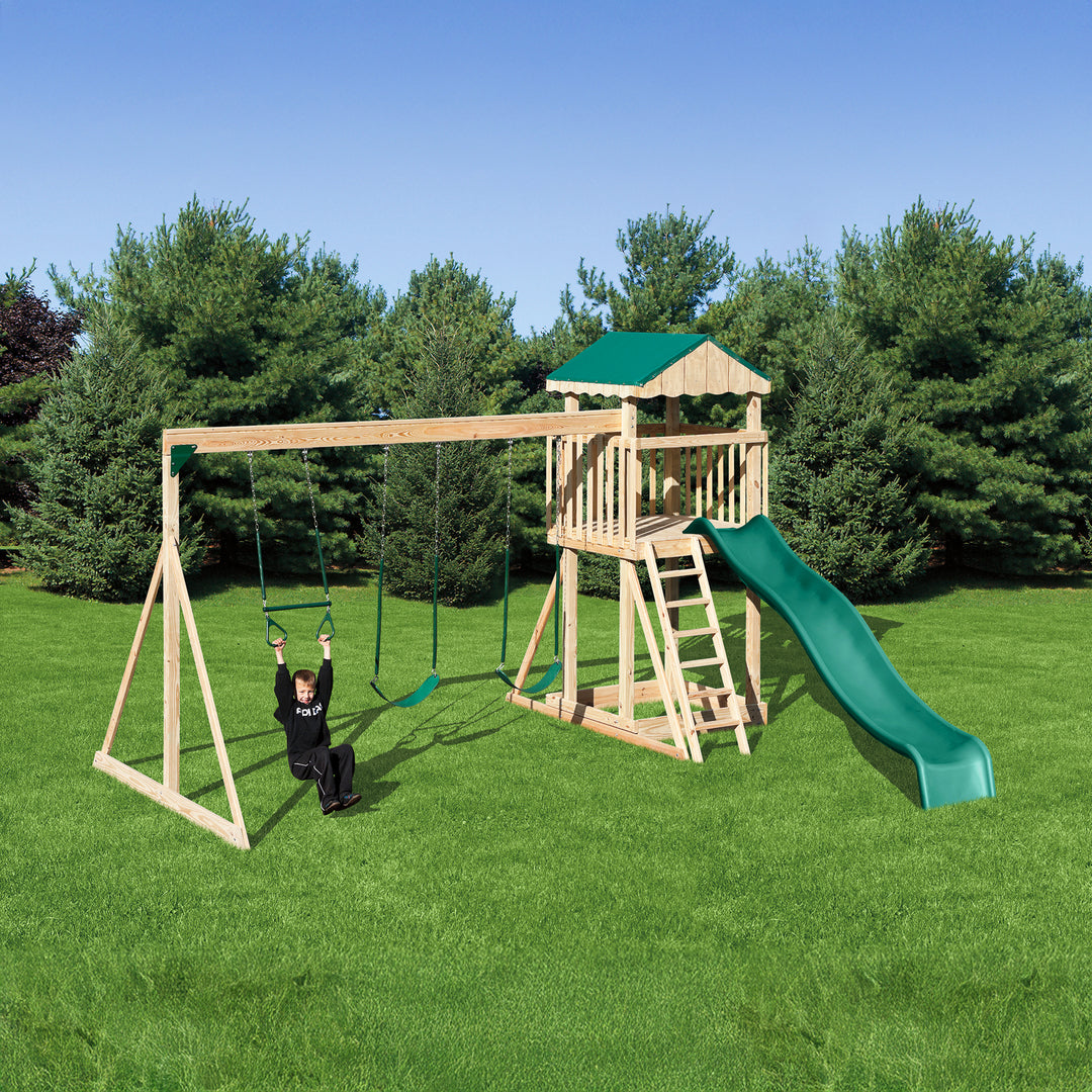 Kinzerbilt Backyard Wood 4x4 Tower Playset 702