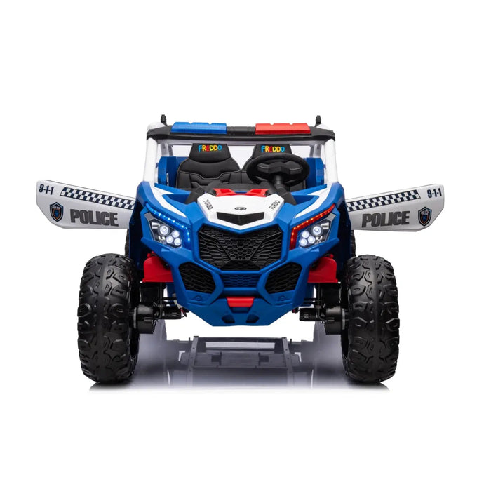 Freddo Toys 24V Freddo Storm Police UTV 2 Seater XB2118-Blue