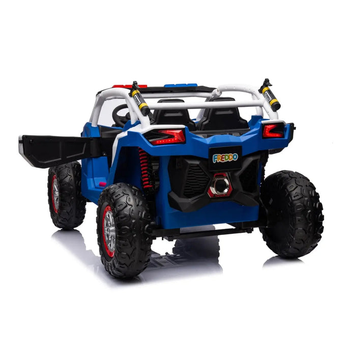 Freddo Toys 24V Freddo Storm Police UTV 2 Seater XB2118-Blue