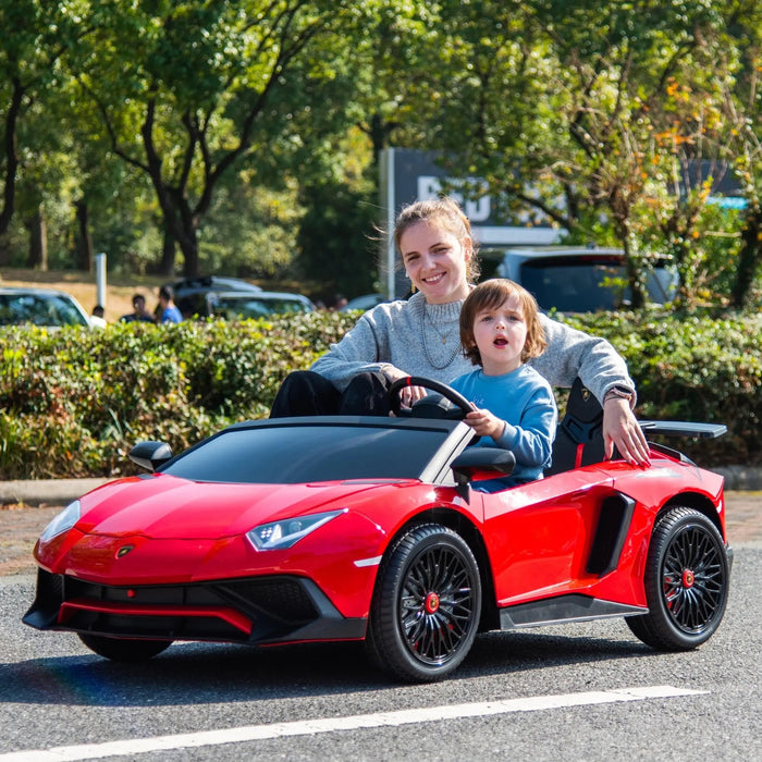 Freddo Toys 24V Lamborghini Aventador 2 Seater Ride On Car for Kids: Advanced Brushless Motor & Differential for High-Octane Fun FR8877