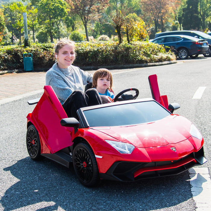 Freddo Toys 24V Lamborghini Aventador 2 Seater Ride On Car for Kids: Advanced Brushless Motor & Differential for High-Octane Fun FR8877