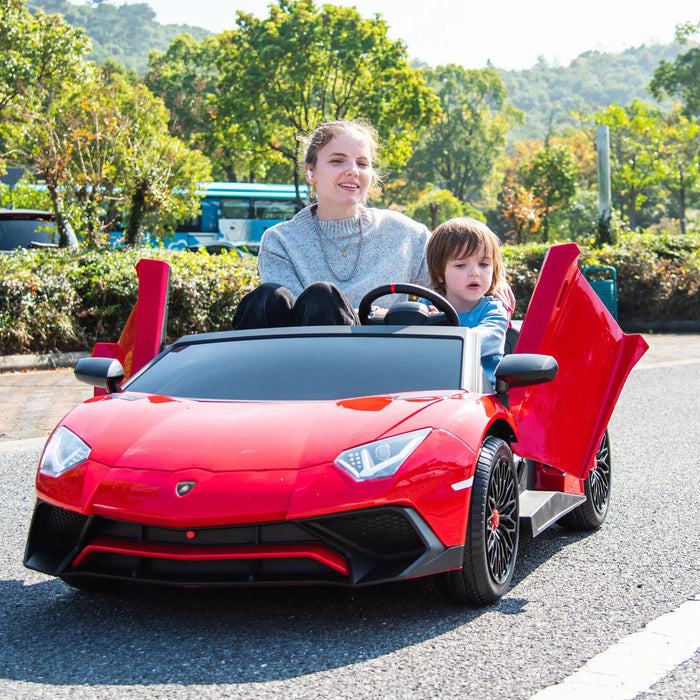 Freddo Toys 24V Lamborghini Aventador 2 Seater Ride On Car for Kids: Advanced Brushless Motor & Differential for High-Octane Fun FR8877