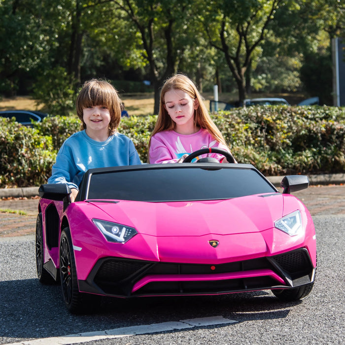 Freddo Toys 24V Lamborghini Aventador 2 Seater Ride On Car for Kids: Advanced Brushless Motor & Differential for High-Octane Fun FR8877
