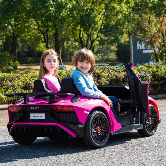 Freddo Toys 24V Lamborghini Aventador 2 Seater Ride On Car for Kids: Advanced Brushless Motor & Differential for High-Octane Fun FR8877