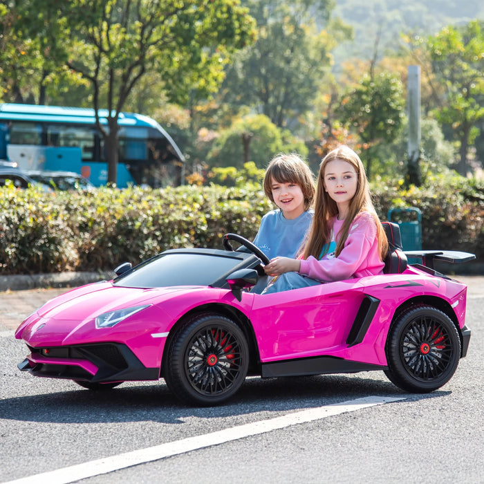 Freddo Toys 24V Lamborghini Aventador 2 Seater Ride On Car for Kids: Advanced Brushless Motor & Differential for High-Octane Fun FR8877