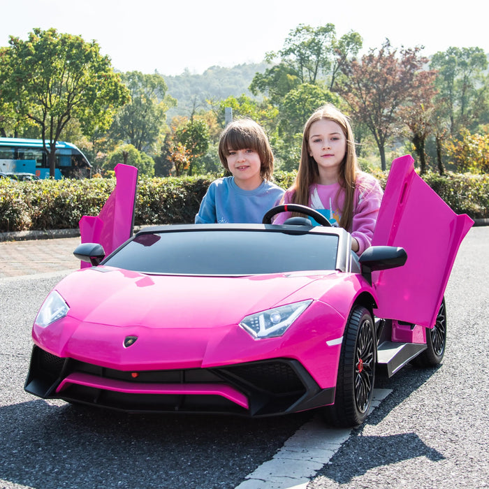 Freddo Toys 24V Lamborghini Aventador 2 Seater Ride On Car for Kids: Advanced Brushless Motor & Differential for High-Octane Fun FR8877