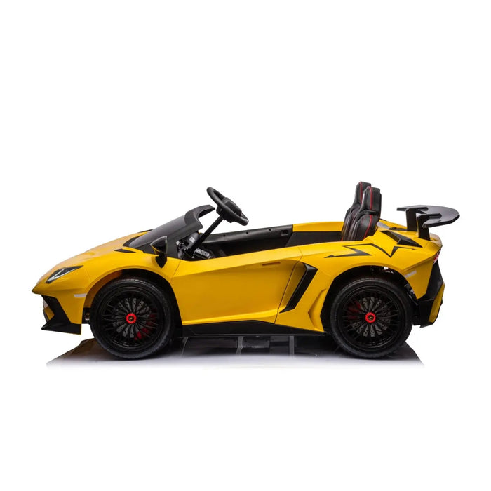 Freddo Toys 24V Lamborghini Aventador 2 Seater Ride On Car for Kids: Advanced Brushless Motor & Differential for High-Octane Fun FR8877