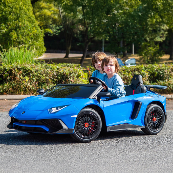 Freddo Toys 24V Lamborghini Aventador 2 Seater Ride On Car for Kids: Advanced Brushless Motor & Differential for High-Octane Fun FR8877
