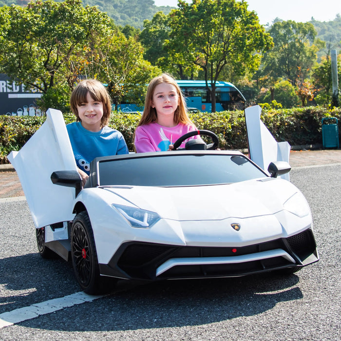 Freddo Toys 24V Lamborghini Aventador 2 Seater Ride On Car for Kids: Advanced Brushless Motor & Differential for High-Octane Fun FR8877