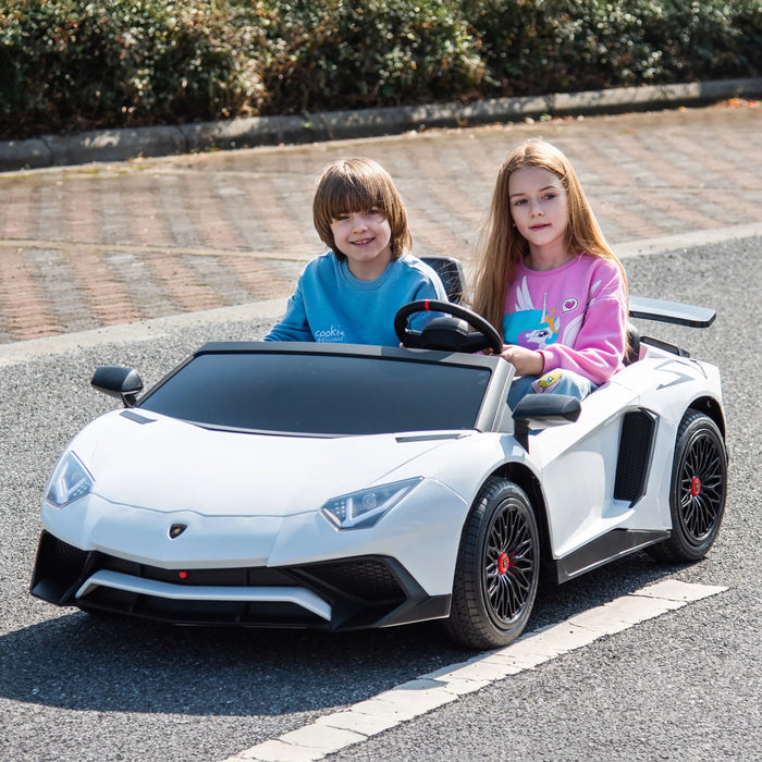 Freddo Toys 24V Lamborghini Aventador 2 Seater Ride On Car for Kids: Advanced Brushless Motor & Differential for High-Octane Fun FR8877