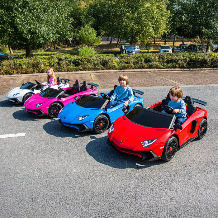 Freddo Toys 24V Lamborghini Aventador 2 Seater Ride On Car for Kids: Advanced Brushless Motor & Differential for High-Octane Fun FR8877