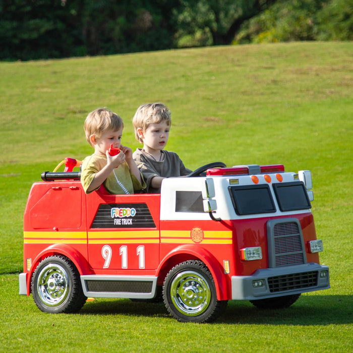 Freddo Toys 24V Freddo Fire Truck 2-Seater Ride on FR9118