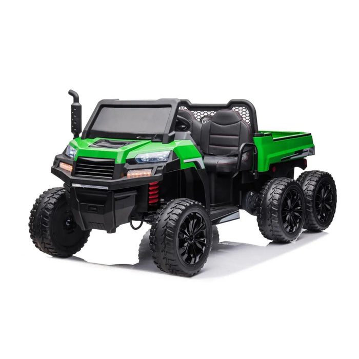 Freddo Toys 24V 6 Wheeler Freddo Tractor Trailer 2 Seater Ride-on with Dump Cart and Parental Remote A7302
