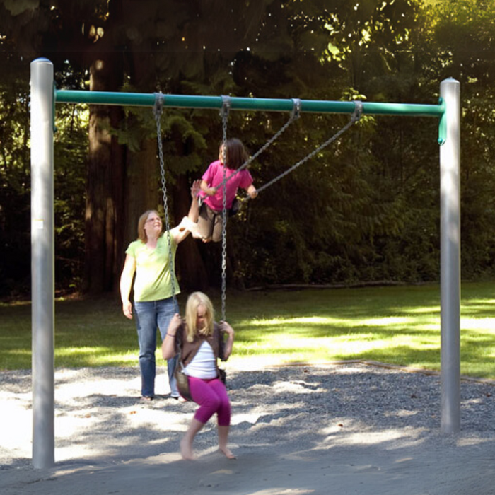 BigToys Inline Single Bay Swing 8’ W/ Belt Seats Freestanding Bay Swings 86018