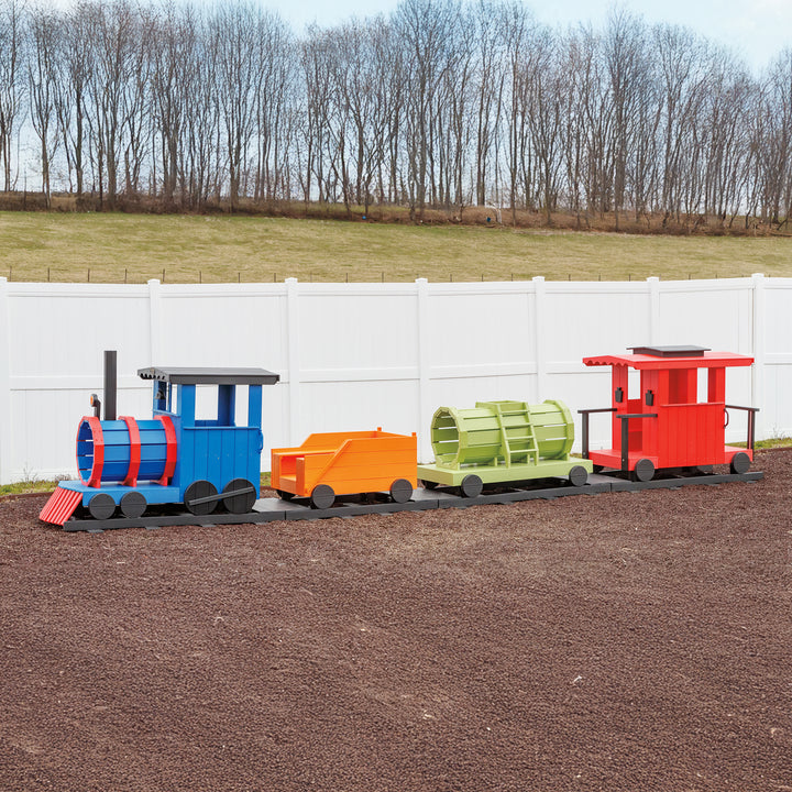 Kinzerbilt Poly-Lumber 4 Piece Colorful Train Playset 900