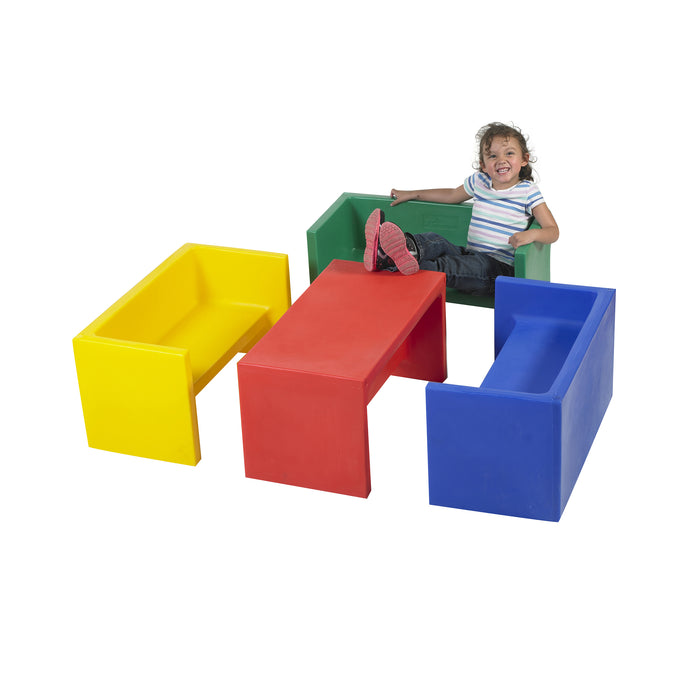 Children's Factory Commercial ADAPTA-BENCH 3-N-1 Flexible Seating Children's Bench CF910