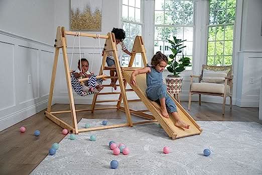 Avenlur Juniper Folding Indoor & Outdoor Playset | Wooden Climber for Toddlers AVNLR-SWNG-FLD-OUT-V2-NY1