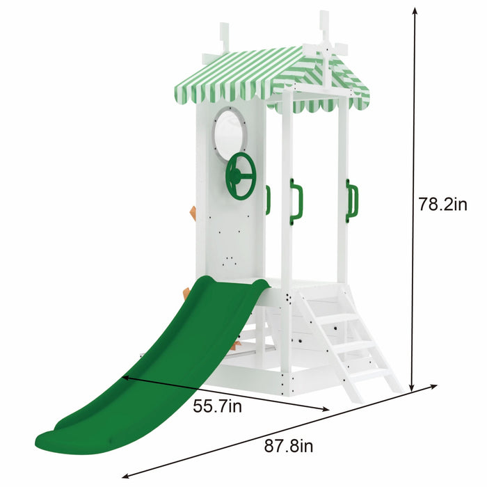 Avenlur Aloe Outdoor Mini Playset for Toddlers – Water Slide & Backyard Fun AVNLR-ALOE-SEA