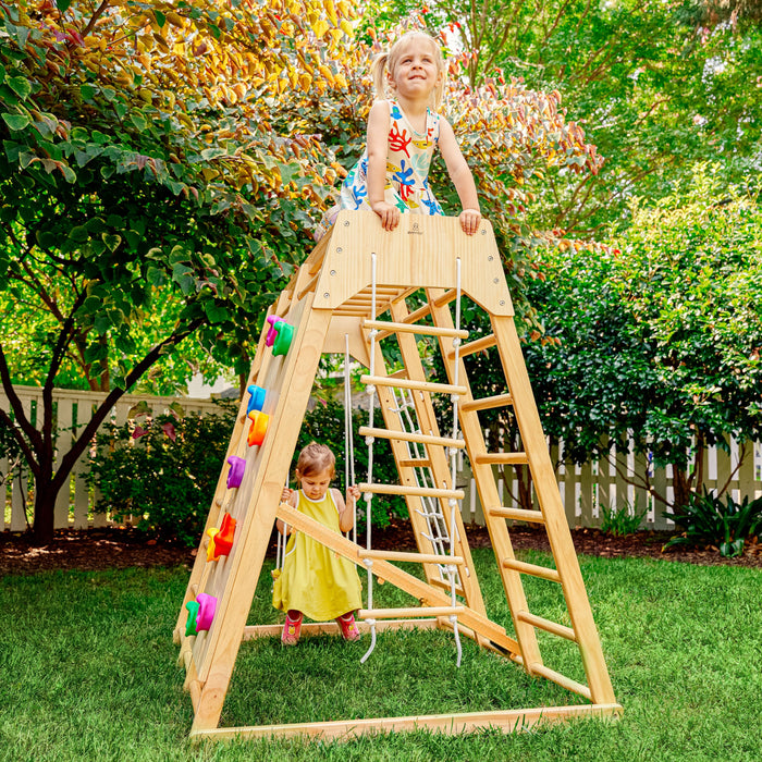 Avenlur Magnolia 7-in-1 Real Wood Playset | Indoor & Outdoor Climbing Gym for Kids AVNLR-WD-CLBR-LG-OUT-V2-NY