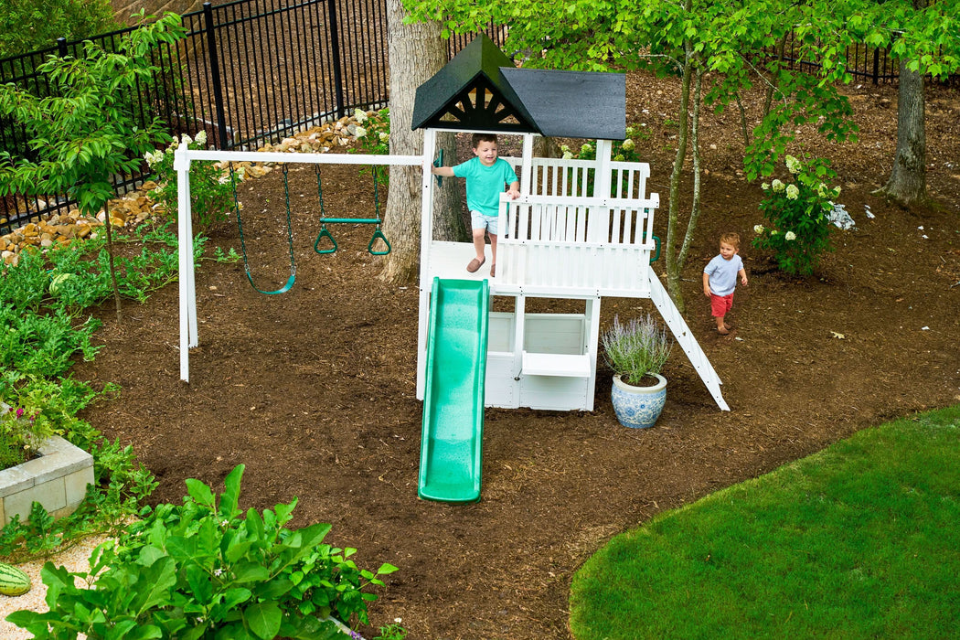 Avenlur Craftsman Modern Outdoor Swing Set | Wooden Backyard Swing Frame for Kids AVNLR-WD-CRAFT