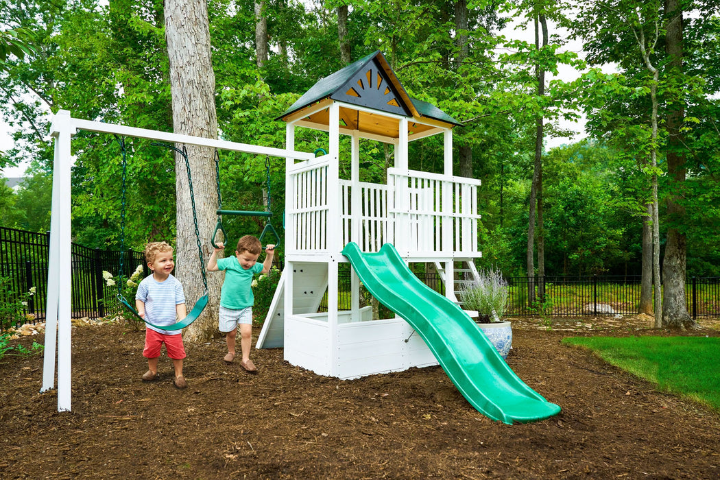 Avenlur Craftsman Modern Outdoor Swing Set | Wooden Backyard Swing Frame for Kids AVNLR-WD-CRAFT