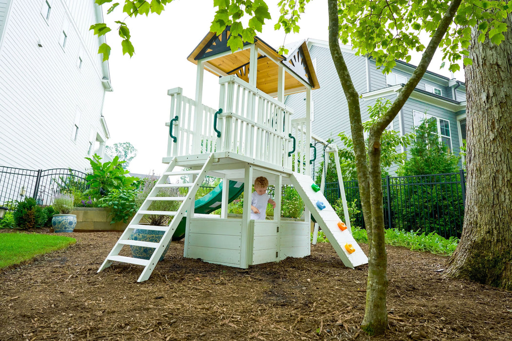 Avenlur Craftsman Modern Outdoor Swing Set | Wooden Backyard Swing Frame for Kids AVNLR-WD-CRAFT