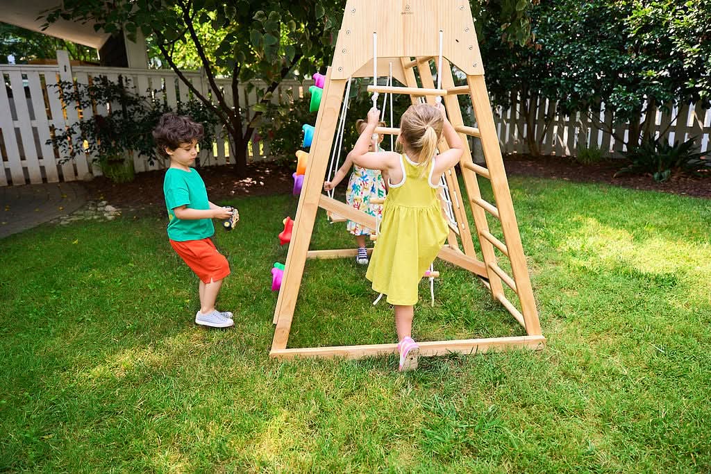 Avenlur Magnolia 7-in-1 Real Wood Playset | Indoor & Outdoor Climbing Gym for Kids AVNLR-WD-CLBR-LG-OUT-V2-NY
