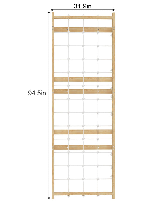 Avenlur Walnut Modular 9-in-1 Swedish Ladder Wall Gym – Indoor Climber for Kids & Toddlers AVNLR-SWDSH-WALL-NAT-MOD