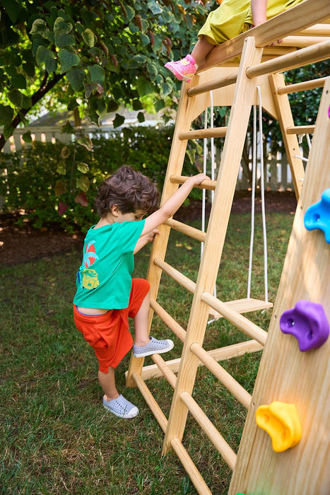 Avenlur Magnolia 7-in-1 Real Wood Playset | Indoor & Outdoor Climbing Gym for Kids AVNLR-WD-CLBR-LG-OUT-V2-NY