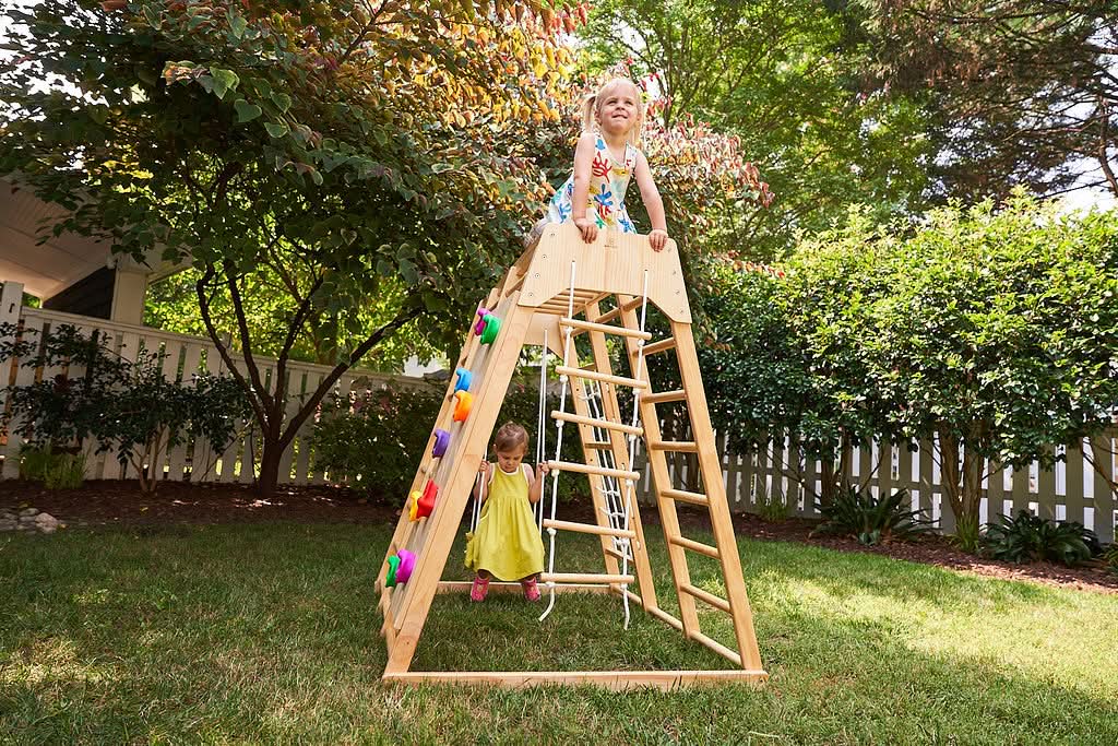 Avenlur Magnolia 7-in-1 Real Wood Playset | Indoor & Outdoor Climbing Gym for Kids AVNLR-WD-CLBR-LG-OUT-V2-NY