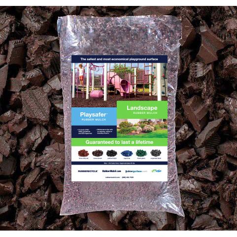 Rubber Mulch Playsafer Playground and Landscape Rubber Mulch | Cocoa Brown BRWN-MULCH