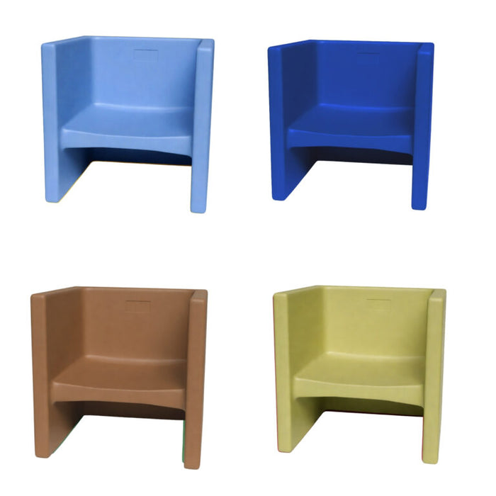 Children's Factory Original 3-in-1 Cube Chair – Made in USA Toddler Seating & Table – Recyclable Classroom Chair (Single or 4 Pack, Multiple Colors)